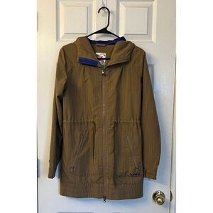 Burton DryRide Women's Snowboard Lightweight Jacket Olive & Purple Size XS